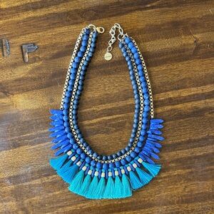 Beaded Blue & Teal Statement Necklace - Stella & Dot